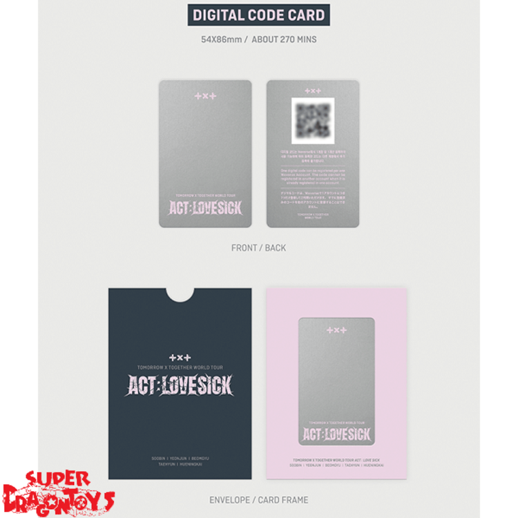 TXT (투모로우바이투게더) - WORLD TOUR [ACT : LOVE SICK] IN SEOUL - [DIGITAL CODE + PHOTOBOOK] PACKAGE + WEVERSE GIFT