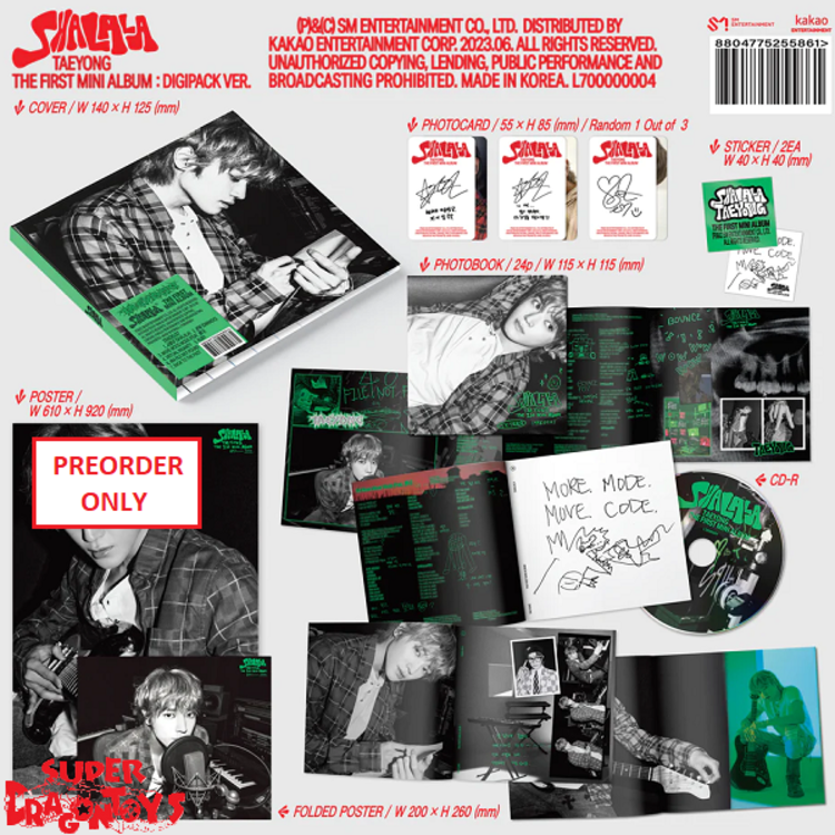 TAEYONG (이태용) [NCT] - SHALALA - [DIGIPACK VER.] - 1ST MINI ALBUM