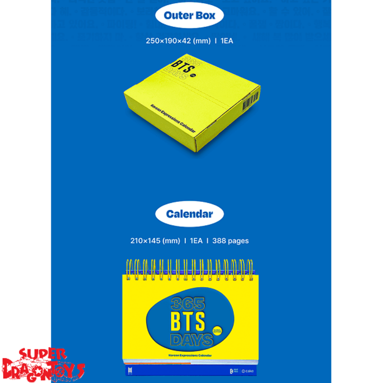 BTS (방탄소년단) - 365 BTS DAYS (KOREAN EXPRESSIONS CALENDAR) - OFFICIAL MD