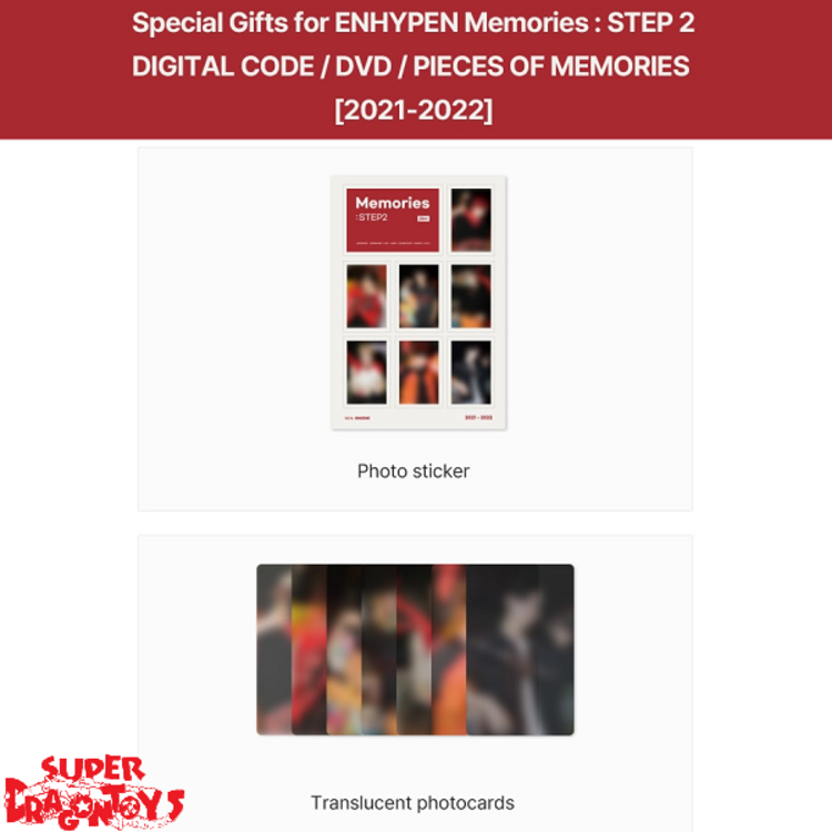ENHYPEN (엔하이픈) - SET [PIECES OF MEMORIES [2021-2022] & MEMORIES : STEP 2] - [3DVD + 2PHOTOBOOKS] PACKAGE + WEVERSE GIFT