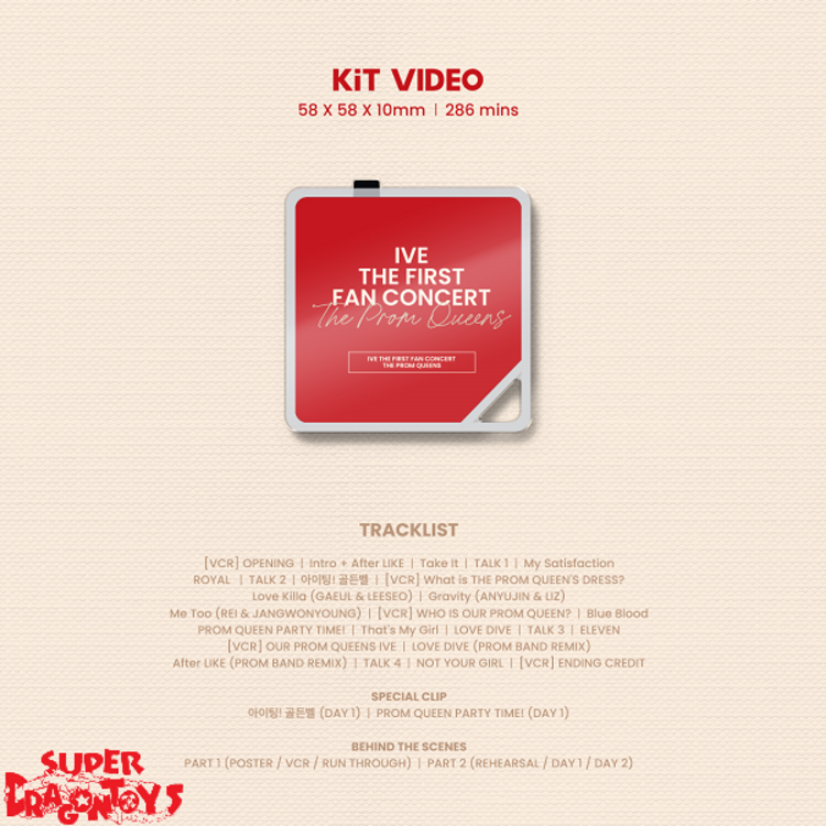 IVE (아이브) - THE FIRST FAN CONCERT [THE PROM QUEENS] - [KIT VIDEO + PHOTOBOOK] PACKAGE