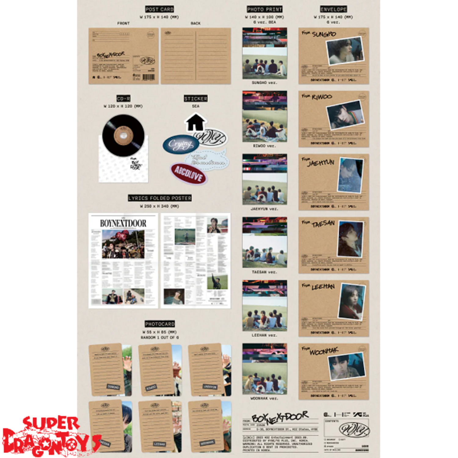 BOYNEXTDOOR WHY LETTER VER. 6形態 未開封 セット 新品未開封 BOYNEXTDOOR アルバム WHY Letter 6形態 - メルカリ
