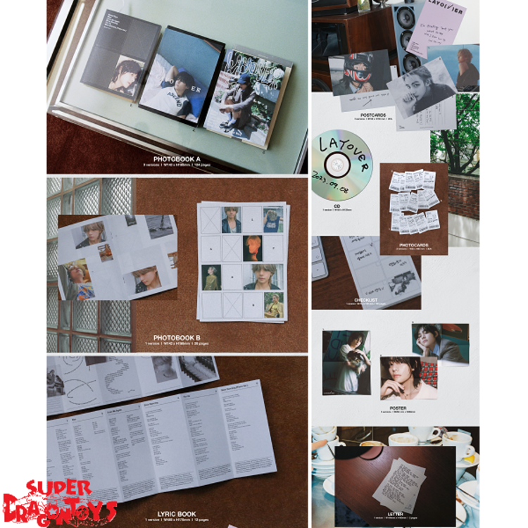 V (김태형) [BTS] - LAYOVER - 1ST SOLO ALBUM + [ON-PACK FOLDED POSTER]