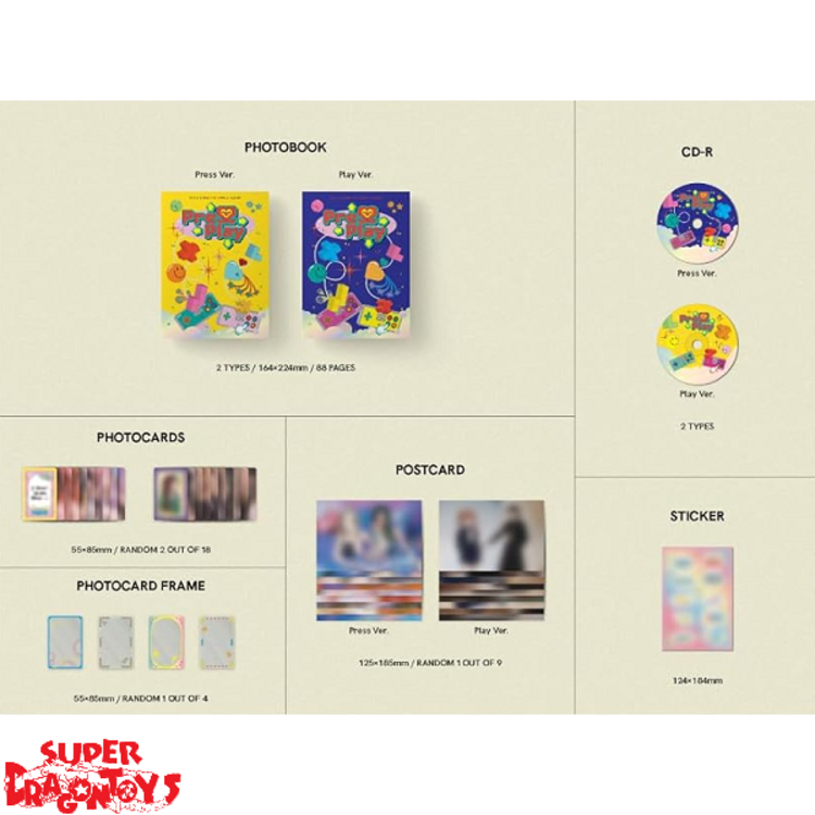 NIZIU (니쥬) - PRESS PLAY - 1ST SINGLE ALBUM + [ON-PACK FOLDED POSTER]