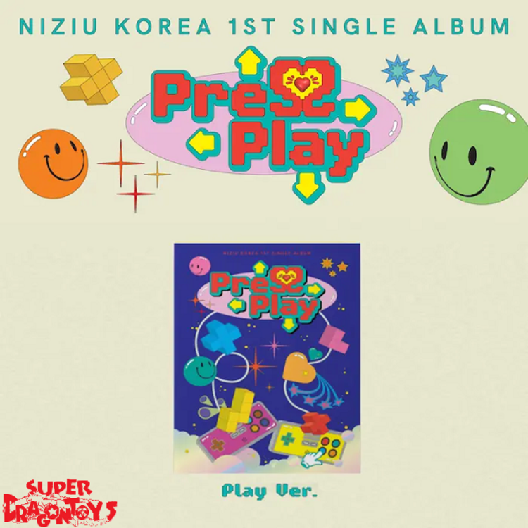 NIZIU (니쥬) - PRESS PLAY - 1ST SINGLE ALBUM + [ON-PACK FOLDED POSTER]