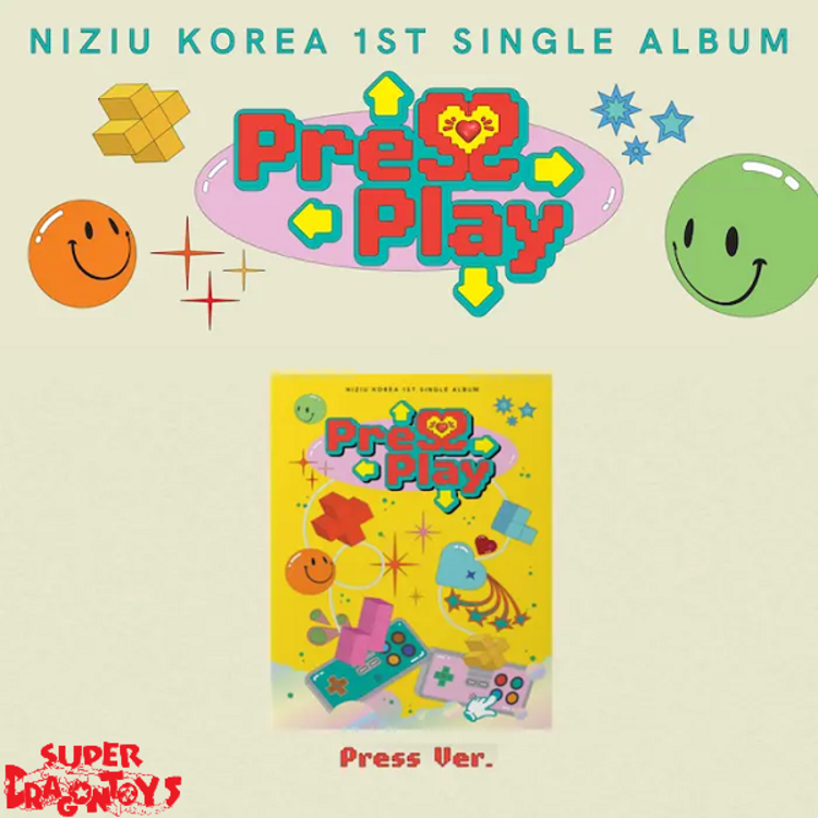 NIZIU (니쥬) - PRESS PLAY - 1ST SINGLE ALBUM + [ON-PACK FOLDED POSTER]