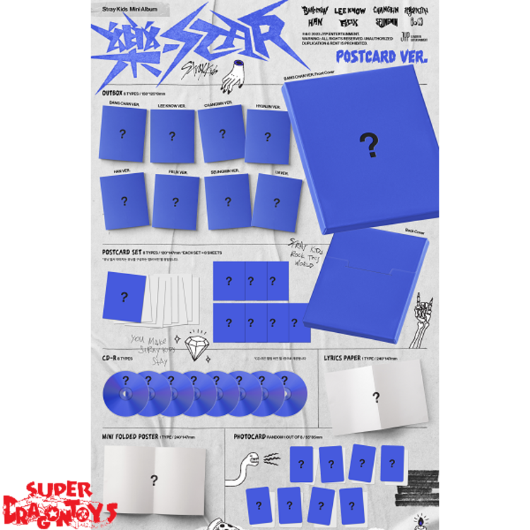 STRAY KIDS (스트레이 키즈) - [樂-STAR] - [POSTCARD VER.] - MINI ALBUM