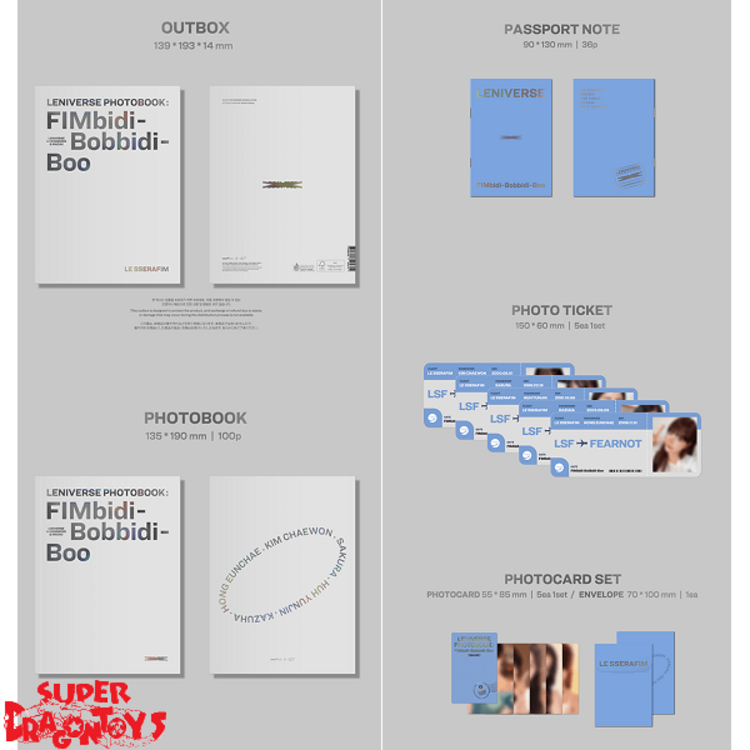 LE SSERAFIM (르세라핌) - LENIVERSE PHOTOBOOK : FIMBIDI-BOBBIDI-BOO + [WEVERSE GIFT]