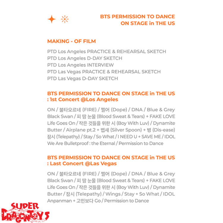 BTS (방탄소년단) - PERMISSION TO DANCE ON STAGE (IN THE U.S) - [DIGITAL CODE] PACKAGE + [WEVERSE GIFT]