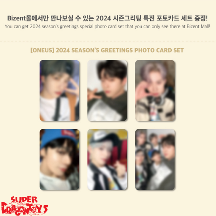 ONEUS (원어스) - 2024 SEASON'S GREETINGS [ARCHIVE OF MOMENT] - [DESK CALENDAR] PACKAGE + [BIZENT PHOTOCARD GIFT]