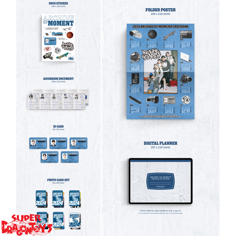 ONEUS (원어스) - 2024 SEASON'S GREETINGS [ARCHIVE OF MOMENT] - [DESK CALENDAR] PACKAGE + [BIZENT PHOTOCARD GIFT]