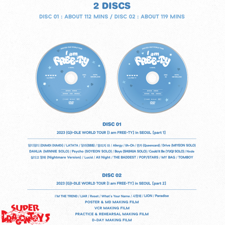 (G)I-DLE ((여자)아이들) - 2023 WORLD TOUR [I AM FREE-TY] IN SEOUL - [2DVD + PHOTOBOOK] PACKAGE
