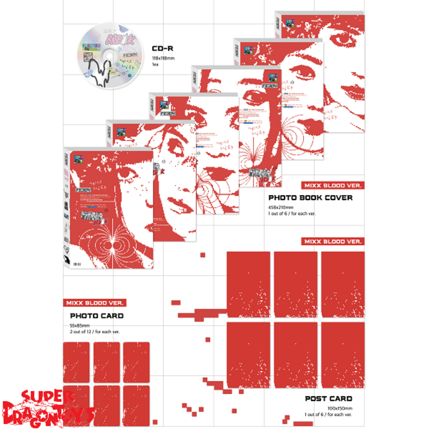 NMIXX (엔믹스) - FE304 : BREAK - 2ND EP + JYP CARD - SUPER DRAGON TOYS
