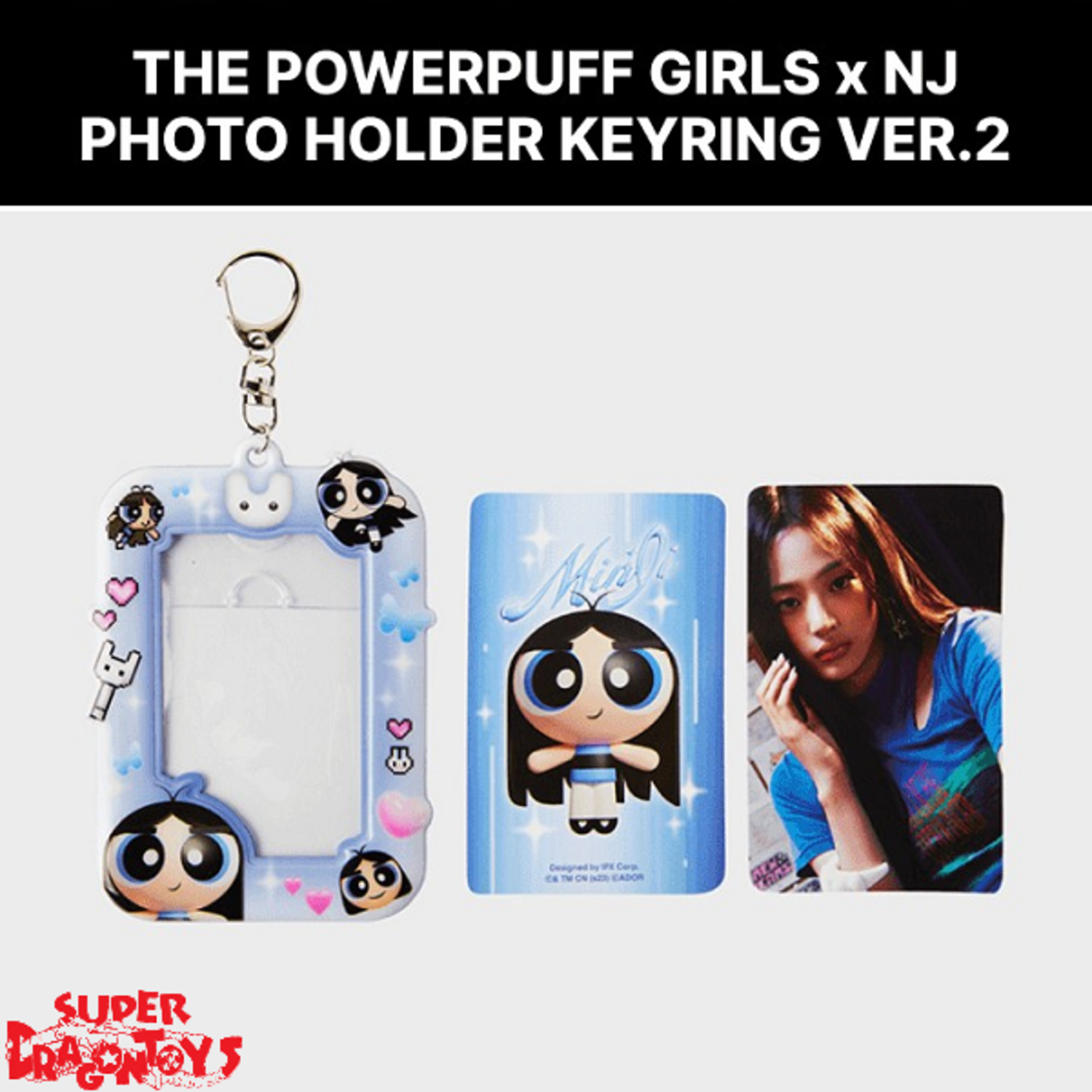 NEWJEANS (뉴진스) - [THE POWERPUFF GIRLS x NJ] PHOTO HOLDER KEYRING VER.2 +  PHOTOCARD - OFFICIAL MD