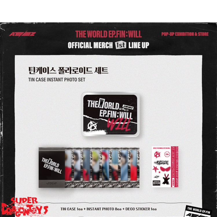 ATEEZ (에이티즈) - [THE WORLD EP.FIN : WILL] TIN CASE INSTANT PHOTO SET - [POP-UP STORE] OFFICIAL MD