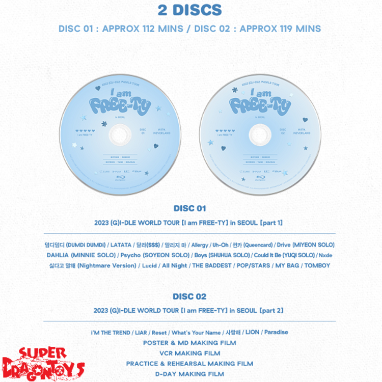 (G)I-DLE ((여자)아이들) - 2023 WORLD TOUR [I AM FREE-TY] IN SEOUL - [2BR + PHOTOBOOK] PACKAGE