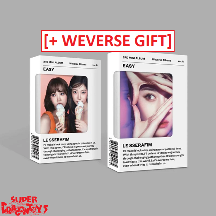 LE SSERAFIM (르세라핌) - EASY - [WEVERSE ALBUM] - 3RD MINI ALBUM + [WEVERSE GIFT]