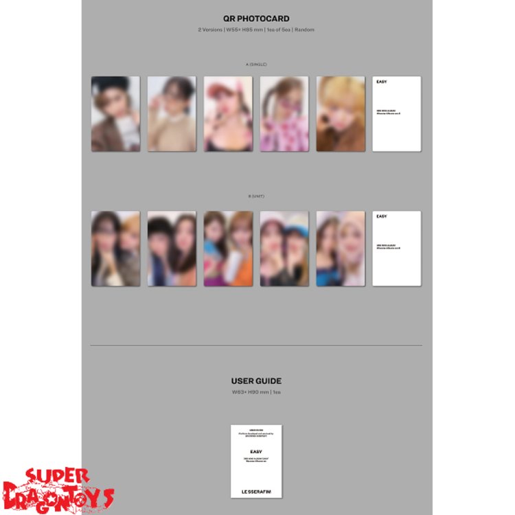 LE SSERAFIM (르세라핌) - EASY - [WEVERSE ALBUM] - 3RD MINI ALBUM + [WEVERSE GIFT]