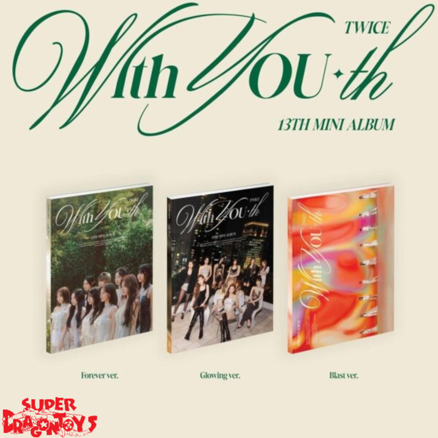 TWICE (트와이스) - WITH YOU-TH - 13MINI ALBUM - SUPERDRAGONTOYS