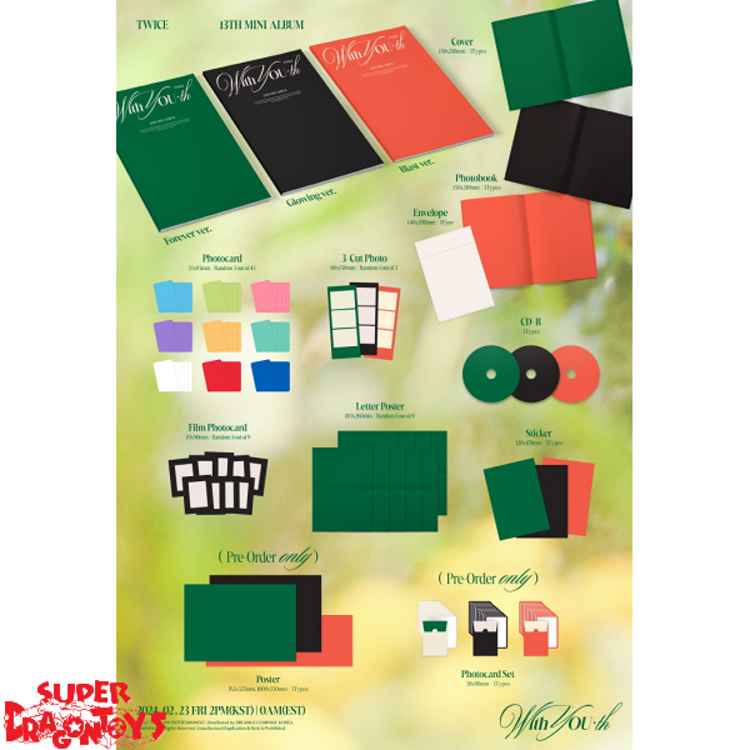 TWICE (트와이스) - WITH YOU-TH - 13TH MINI ALBUM + [WITHMUU PHOTOCARD]