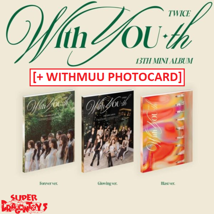 TWICE (트와이스) - WITH YOU-TH - 13TH MINI ALBUM + [WITHMUU PHOTOCARD]