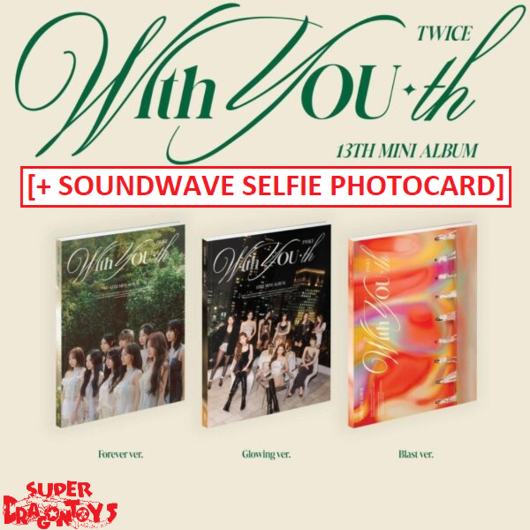 TWICE (트와이스) - WITH YOU-TH - 13TH MINI ALBUM + [SOUNDWAVE PHOTOCARD]