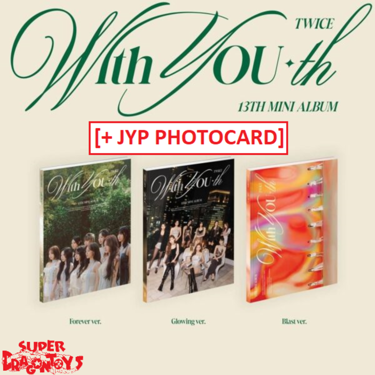 TWICE (트와이스) - WITH YOU-TH - 13TH MINI ALBUM + [JYP PHOTOCARD]