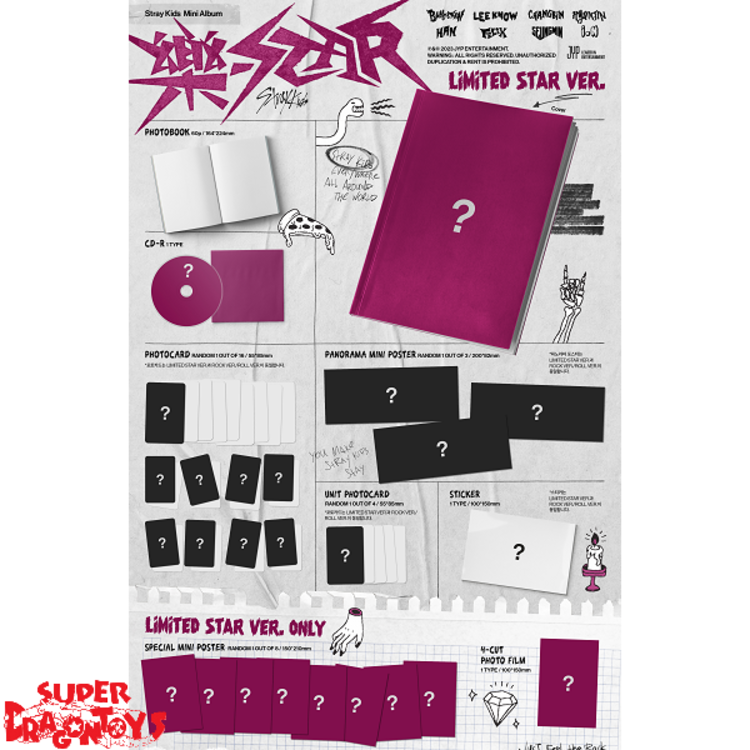 STRAY KIDS (스트레이 키즈) - [樂-STAR] - MINI ALBUM [3 ALBUM SET]