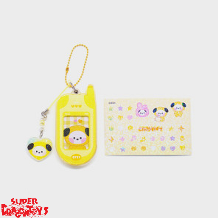 BT21 - MININI RETRO PHONE KEYRING + STICKER SET - OFFICIAL MD