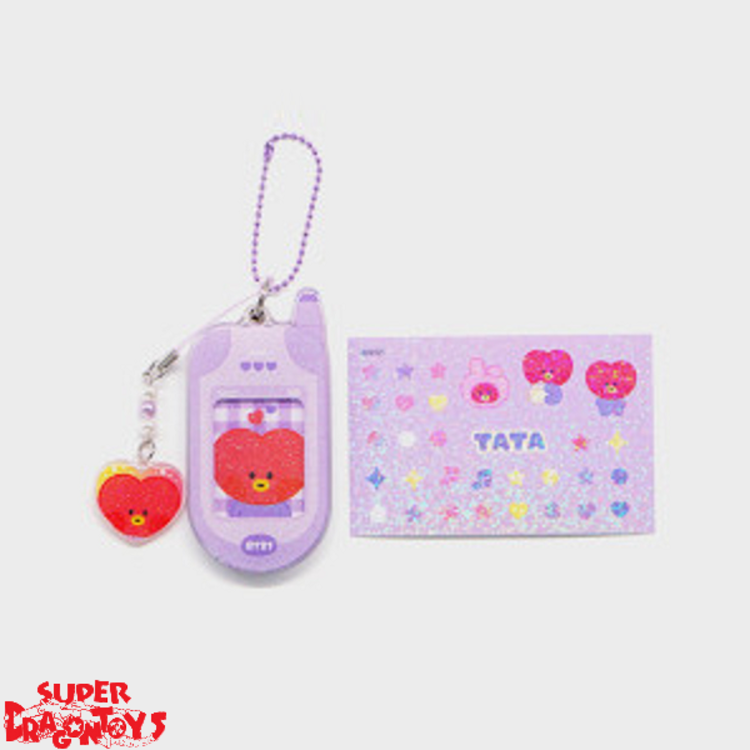 BT21 - MININI RETRO PHONE KEYRING + STICKER SET - OFFICIAL MD