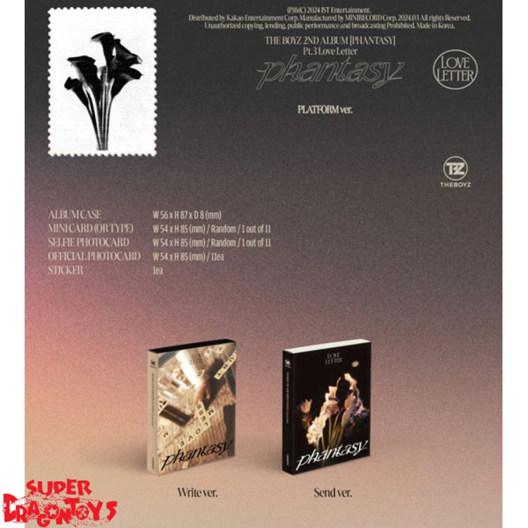 THE BOYZ (더보이즈) - LOVE LETTER - [PLATFORM VER.] - 2ND ALBUM [PHANTASY PT.3]