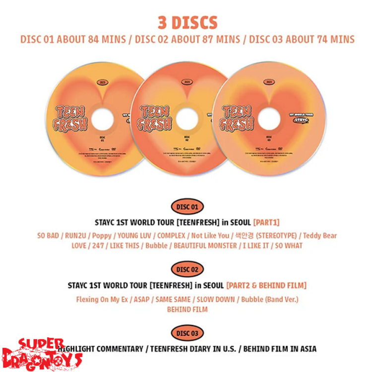 STAYC (스테이씨) - 1ST WORLD TOUR [TEENFRESH] - [3DVD] PACKAGE