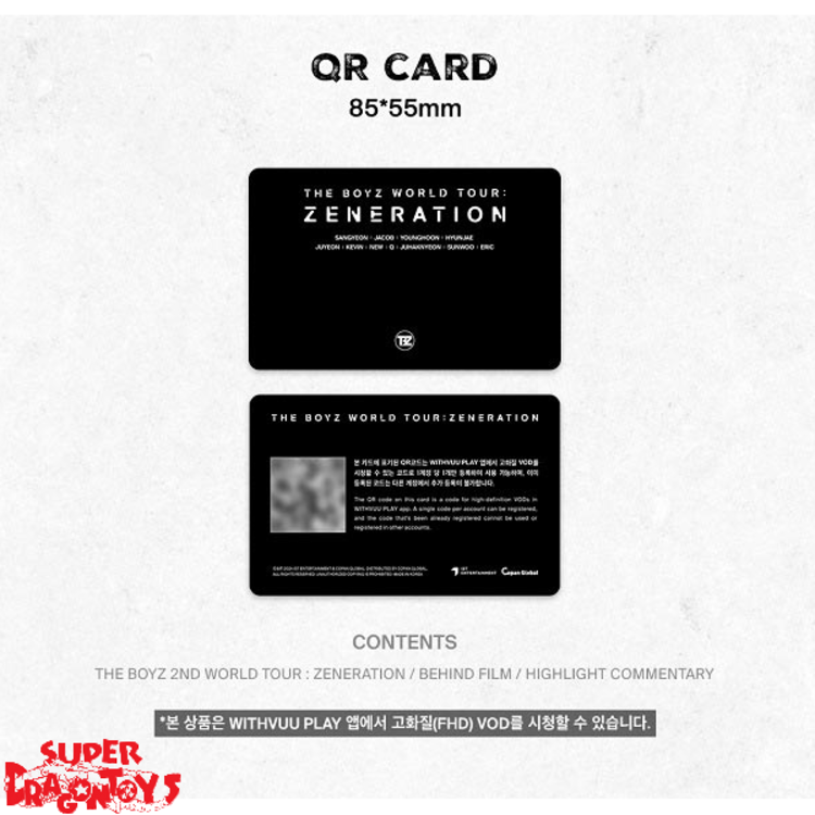 THE BOYZ (더보이즈) - 2ND WORLD TOUR [ZENERATION] - [QR CARD] PACKAGE