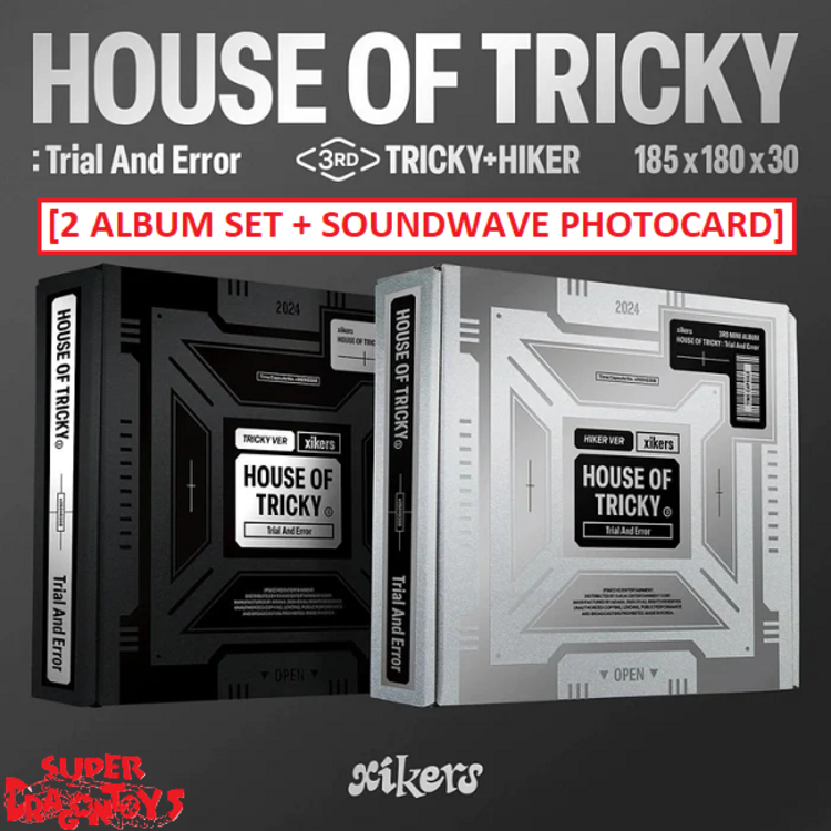 XIKERS (싸이커스) - HOUSE OF TRICKY : TRIAL AND ERROR - 3RD MINI ALBUM [2 ALBUM SET + SOUNDWAVE PHOTOCARDS]