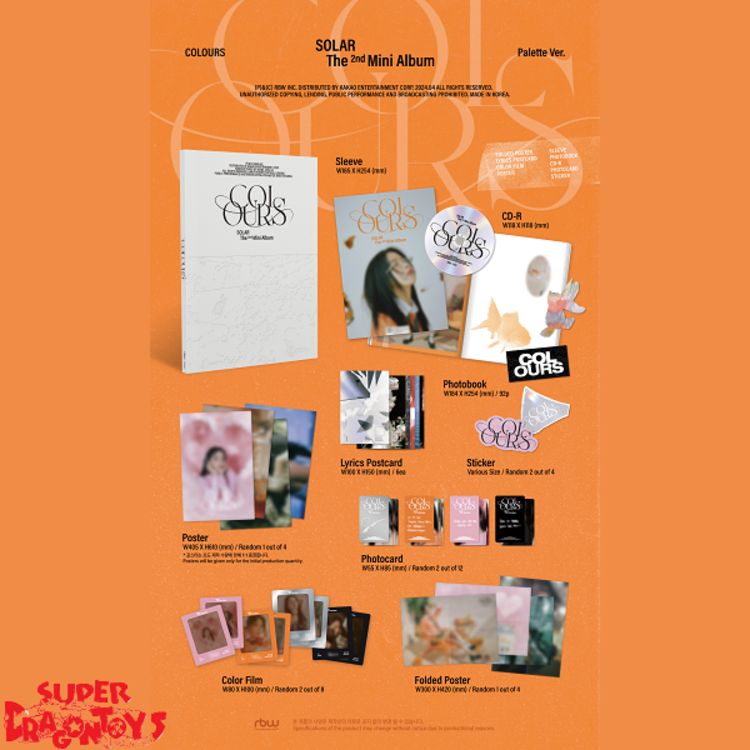 SOLAR (솔라) [MAMAMOO] - COLOURS - [PALETTE VER.] - 2ND MINI ALBUM