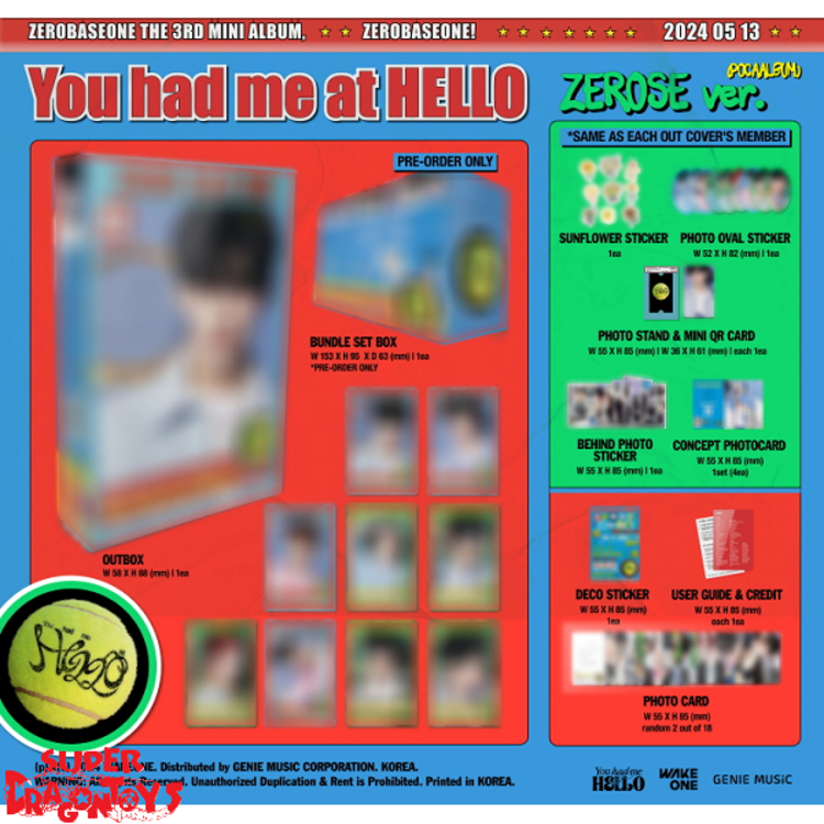 ZEROBASEONE (제로베이스원) - YOU HAD ME AT HELLO - [ZEROSE VER.] - 3RD MINI ALBUM (POCA)