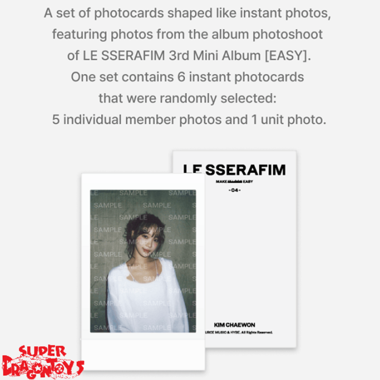 LE SSERAFIM (르세라핌) - [EASY] INSTANT PHOTO CARD SET - OFFICIAL MD