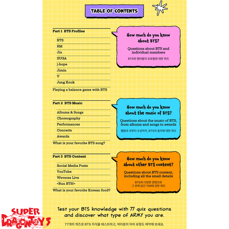 BTS (방탄소년단) - BTS QUIZ BOOK - GLOBAL EDITION