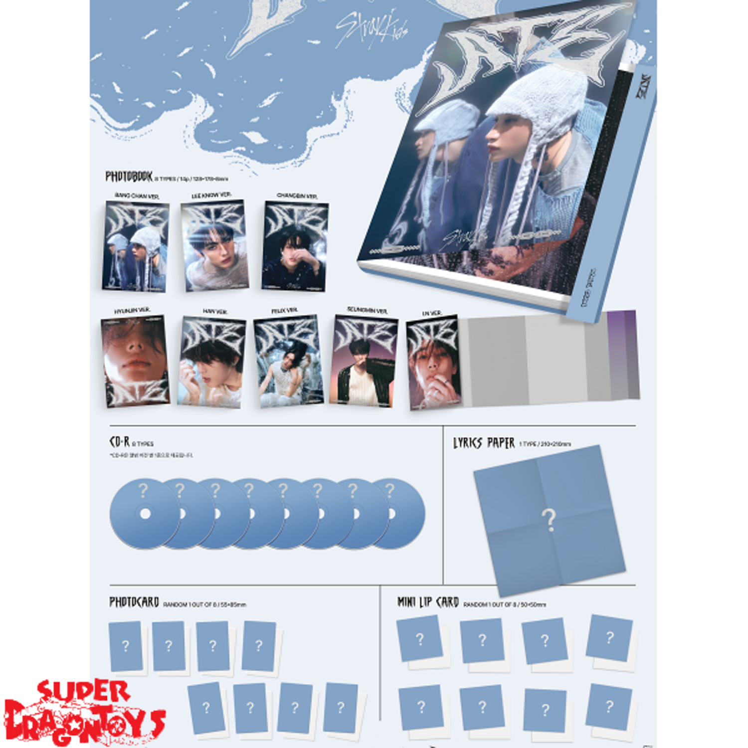 新品未開封 stray kids ATE accordion ver 8枚セット STRAY KIDS - [ATE] Mini Album ACCORDION Version 8 Cover SET