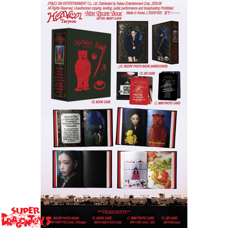 TAEYEON (태연) - HEAVEN - [MINI RECIPE BOOK] - [QR VER./SMART ALBUM]