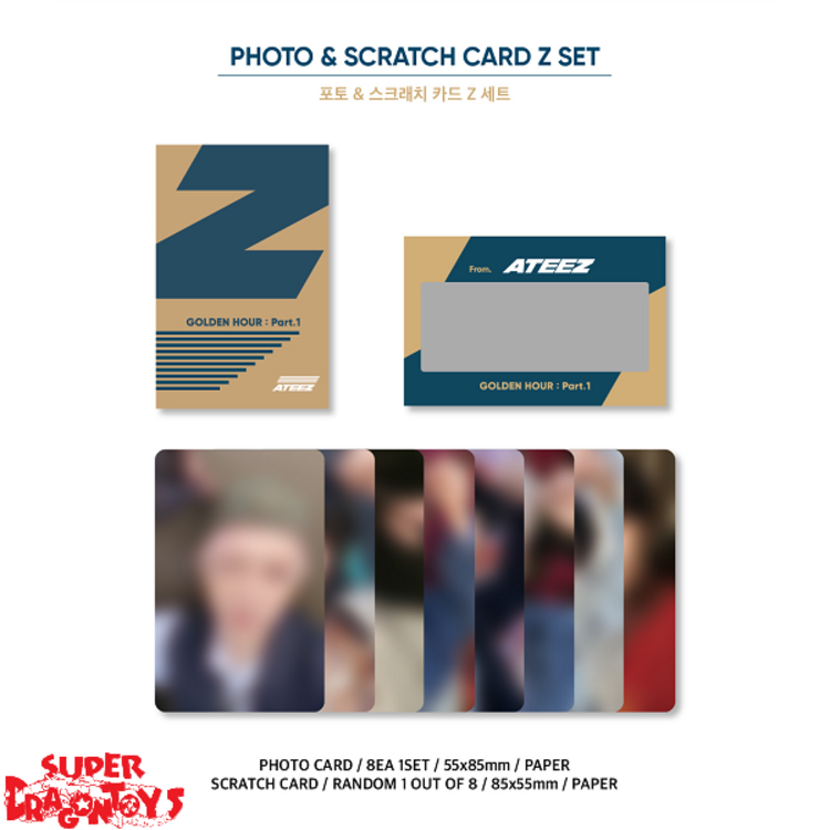 ATEEZ (에이티즈) - GOLDEN HOUR [PART.1] PHOTO & SCRATCH CARD [Z] SET - OFFICIAL MD