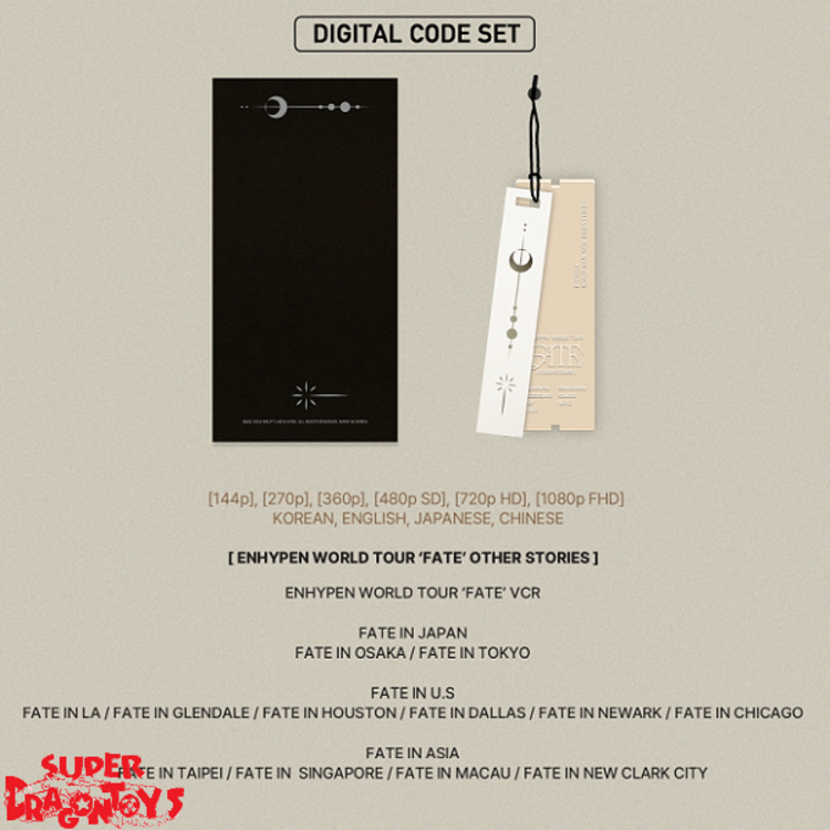 ENHYPEN (엔하이픈) - WORLD TOUR "FATE" [OTHER STORIES] - [DIGITAL CODE SET] PACKAGE