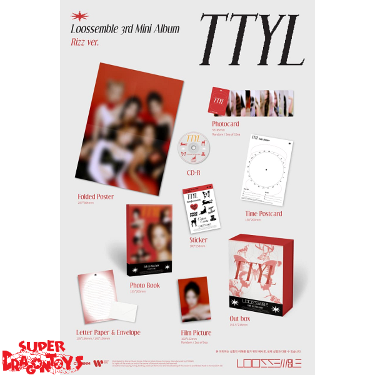 LOOSSEMBLE (루셈블) - TTYL - 3RD MINI ALBUM - SUPER DRAGON TOYS