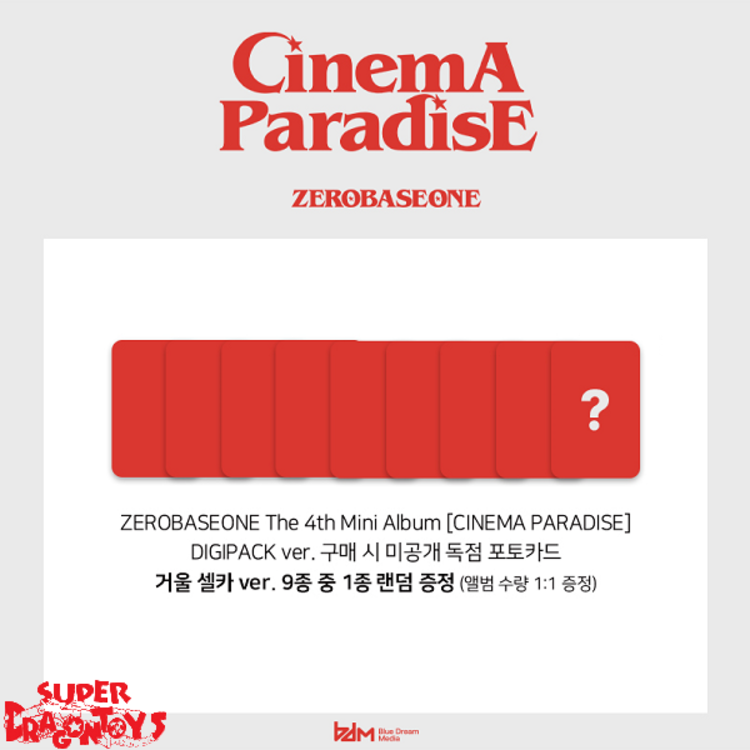 ZEROBASEONE (제로베이스원) - CINEMA PARADISE - [DIGIPACK] - 4TH MINI ALBUM + [BDM PHOTOCARD]