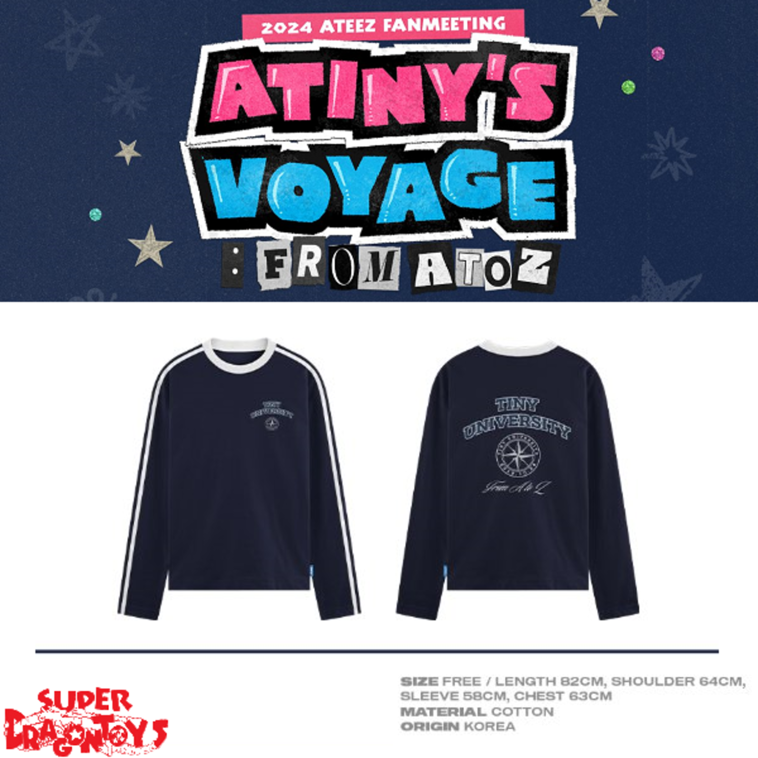 ATEEZ - Long Sleeve T-Shirt [2024 Fanmeeting 'ATINY'S VOYAGE