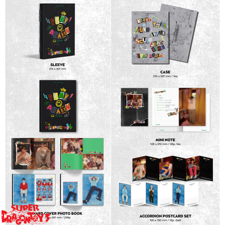 P1HARMONY (피원하모니) - 4TH PHOTO BOOK [P1AY AGAIN] + [2 SOUNDWAVE PHOTOCARDS]