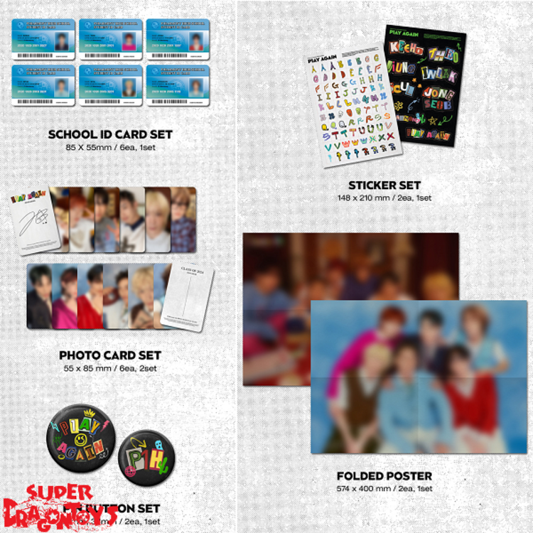 P1HARMONY (피원하모니) - 4TH PHOTO BOOK [P1AY AGAIN] + [2 SOUNDWAVE PHOTOCARDS]