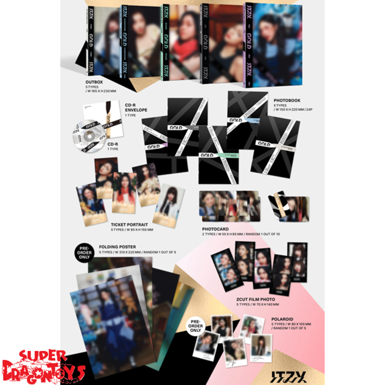 ITZY (있지) - GOLD - [DIGIPACK] - MINI ALBUM - SUPER DRAGON TOYS