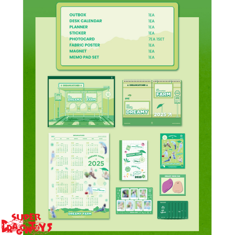 DREAMCATCHER (드림캐쳐) - 2025 SEASON'S GREETINGS "DREAMY FARM" - [DESK CALENDAR] PACKAGE + [SOUNDWAVE PHOTOCARD]