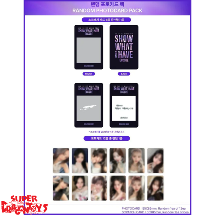 IVE (아이브) - THE 1ST WORLD TOUR "SHOW WHAT I HAVE" [RANDOM PHOTOCARD PACK] - OFFICIAL MD